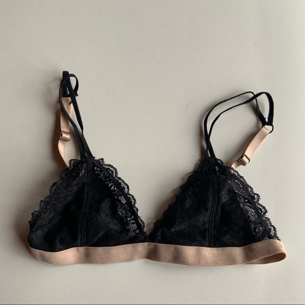 black bralette